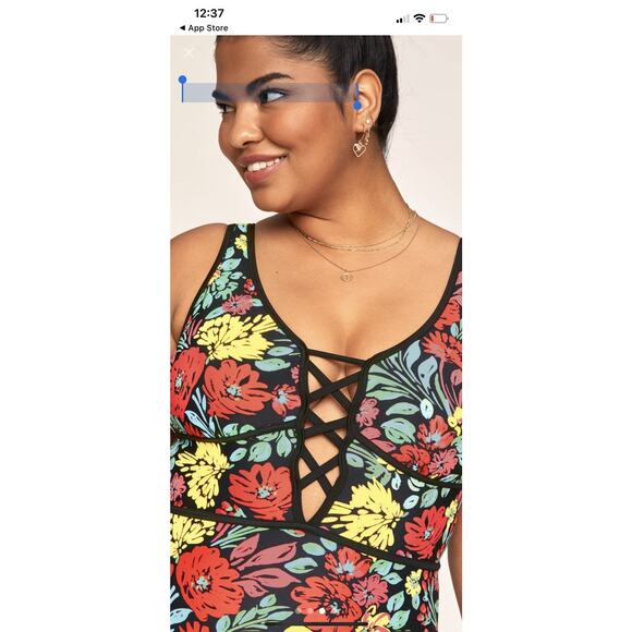 Adore Me Andressa Contour Plus One Piece Swimsuit Womens Size 1X Floral Vibrant‎ - Picture 14 of 14